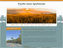 Tablet Screenshot of fayettearmsapartments.com